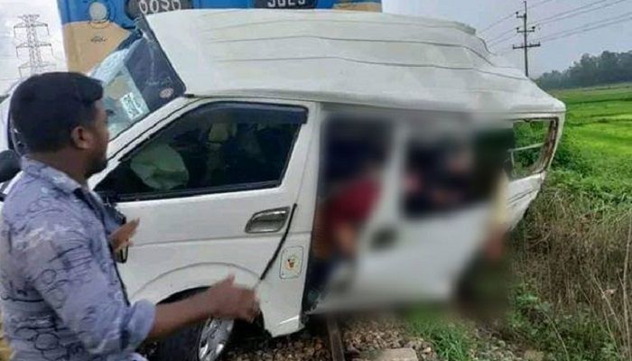 11 Dead after Train Hits Microbus in Ctg   