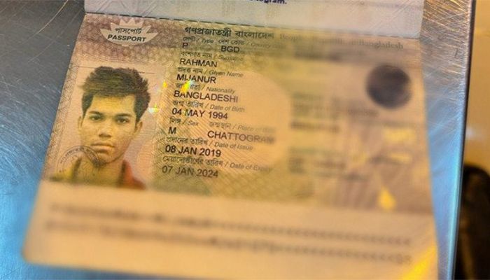 The detainee's passport || Photo: Collected 