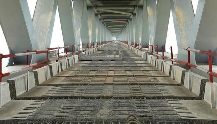  Installation of Rail Tacks on Padma Bridge Begins  