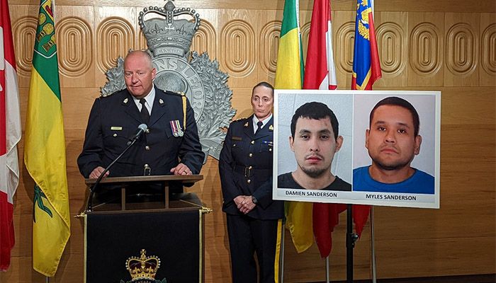 Regina Police chief, Evan Bray and Commanding Officer of the Saskatchewan RCMP, Rhonda Blackmore, speak about the investigation || Photo: Collected 