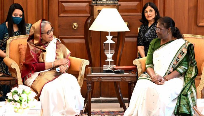 Prime Minister Sheikh Hasina with ﻿Indian President Droupadi Murmu || Photo: Collected 