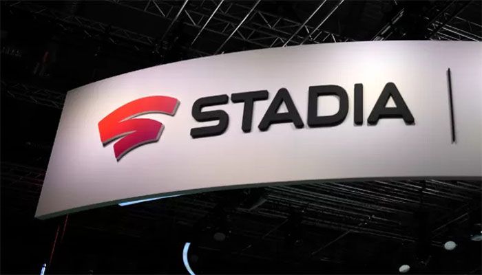 In this file photo taken on August 21, 2019 the picture shows the logo of Stadia at the stand of Google Stadia during the Video games trade fair Gamescom in Cologne, western Germany. || AFP Photo: Collected  