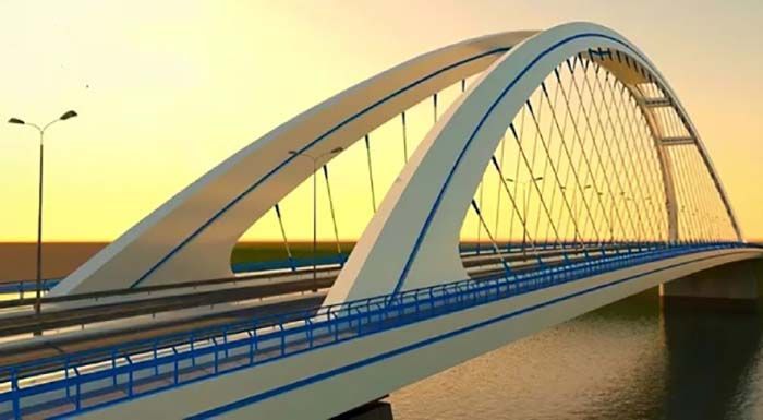The 27.1 meter wide bridge would have six lanes including four high speed lanes and two service lanes with 4.30 kilometer approach road. 