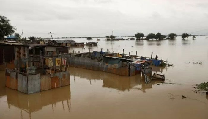 Houses are seen submerged in flood waters in Lokoja, Nigeria October 13, 2022 || Reuters Photo