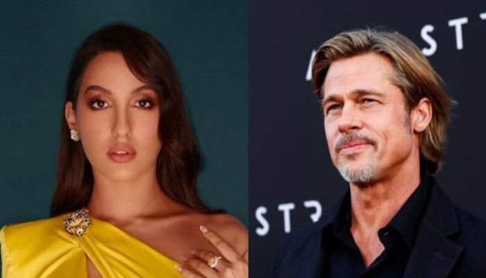 Nora Fatehi and Brad Pitt. || Photo: Collected
