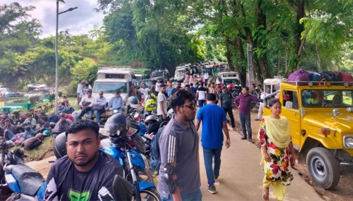 Tourists Stranded As Landslide Disrupt Road Connectivity with Sajek Valley