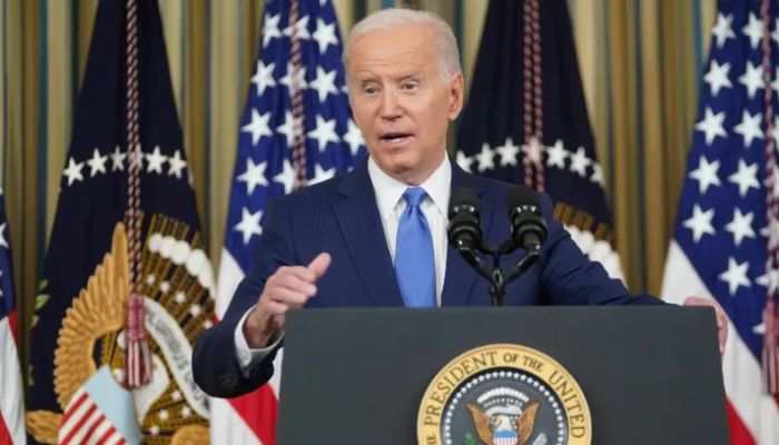 Joe Biden speaks during a press conference a day after the US midterm elections, from the State Dining Room of the White House in Washington, DC, on November 9, 2022 || AFP Photo