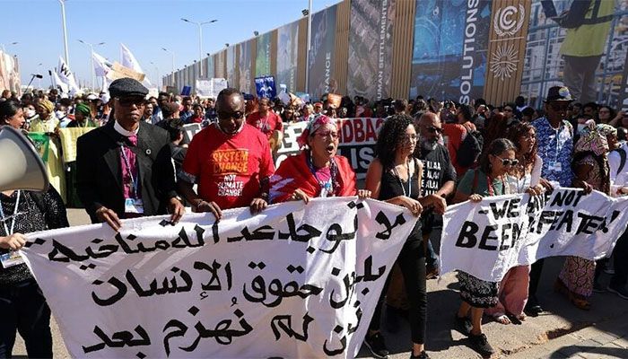 At COP27, Hundreds March behind Hunger Striker's Sister