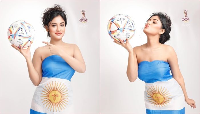Actress Mou Khan Gets Viral for Wearing Flag of Argentina