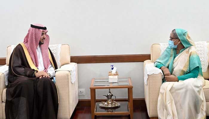 Saudi Ambassador to Bangladesh  Essa Yussef Essa Al Duhailan was paying a courtesy call on with Prime Minister Sheikh Hasina || Photo: Collected 