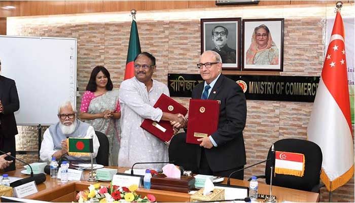 Bangladesh, Singapore Sign MOC to Boost Bilateral Trade