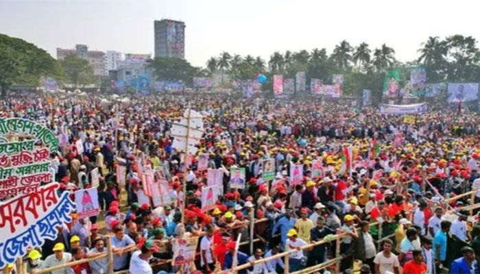 BNP’s Rajshahi Rally Begins with a Huge Turnout 