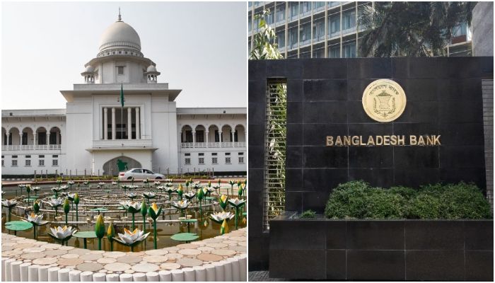 (L) High Court, (R) Bangladesh Bank 