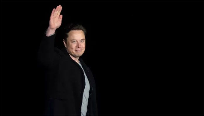 In this photo taken on February 10, 2022, Elon Musk gestures as he speaks during a press conference at SpaceX's Starbase facility near Boca Chica Village in South Texas  || AFP Photo: Collected  