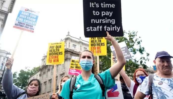 UK nurses are staging the first strikes in their union's 106-year history after the government rejected their pay demands || AFP File Photo: Collected  