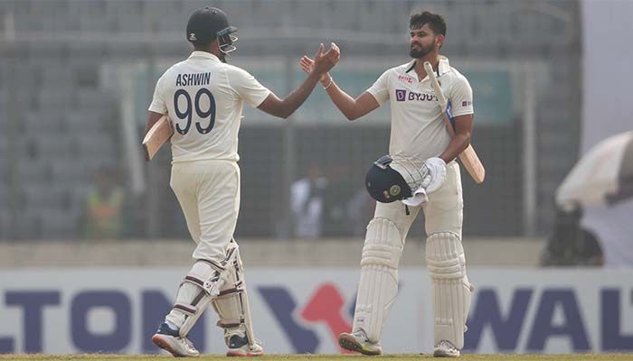 Dhaka Test: Iyer, Ashwin Guide India to Three-Wicket Win over Bangladesh
