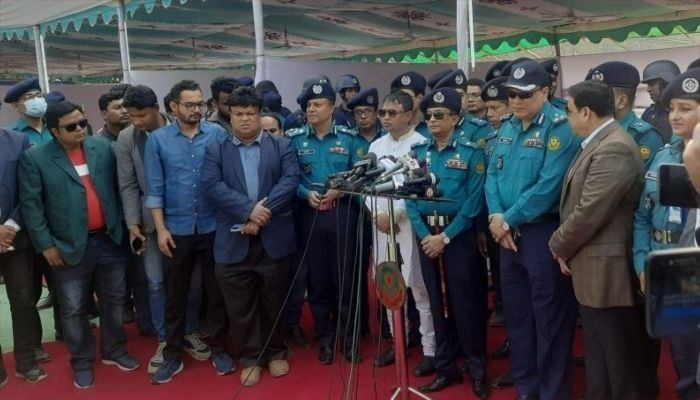 Dhaka Metropolitan Police (DMP) Commissioner Khandker Golam Faruq was talking to the media after inspecting the security arrangements before the 22nd National Council of Awami League at Suhrawardy Udyan || Photo: Collected 