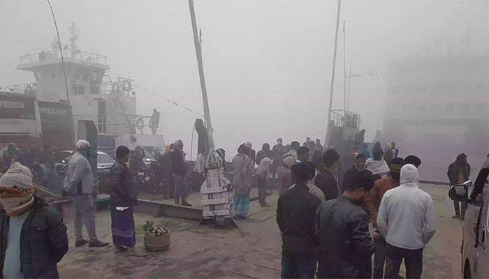 Dense Fog Disrupts Daulatdia-Paturia Ferry Services 