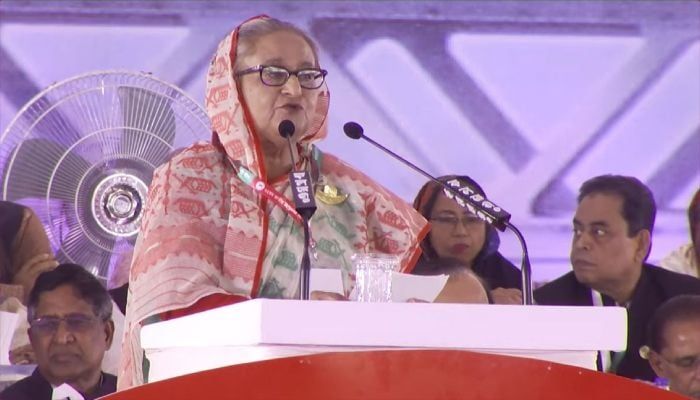 Sheikh Hasina was delivering the party president's speech at the 22nd National Council of Awami League || Photo: Collected  
