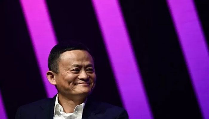 Jack Ma, CEO of Chinese e-commerce giant Alibaba, speaks during his visit at the Vivatech startups and innovation fair, in Paris on May 16, 2019 || AFP Photo