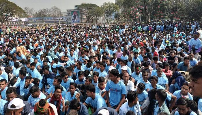 PM Set to Address Rally; Huge Crowd at Rajshahi Venue   