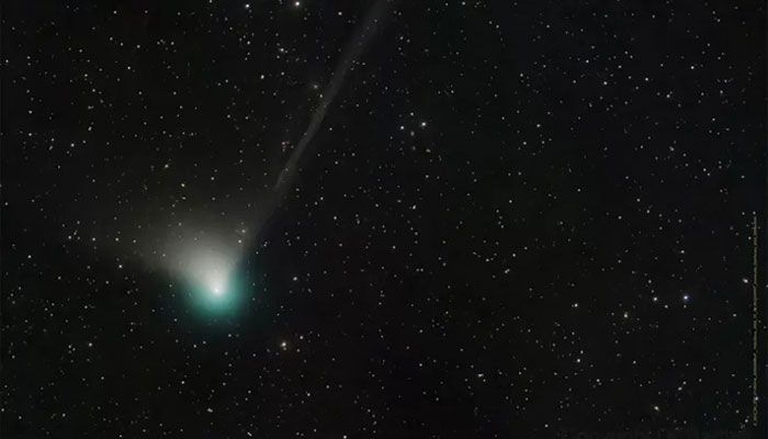 This handout picture obtained from the NASA website on January 6, 2022 shows the Comet C/2022 E3 (ZTF) that was discovered by astronomers using the wide-field survey camera at the Zwicky Transient Facility this year in early March || AFP Photo