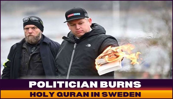 Politician Burns Holy Quran in Sweden 