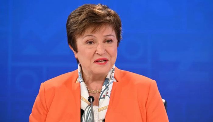 IMF Managing Director, Kristalina Georgieva, speaks at a press briefing on the global policy agenda at the Meridian House in Washington, DC, on April 13, 2023 || AFP Photo 