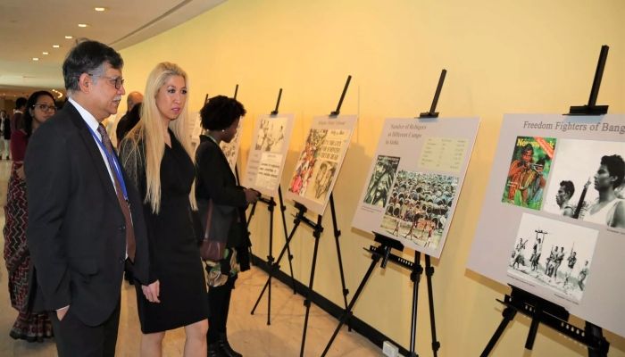 The Bangladesh Mission at the UN hosted a photo exhibition on the 1971 genocide in New York on March 29, 2023 || Photo: PID
