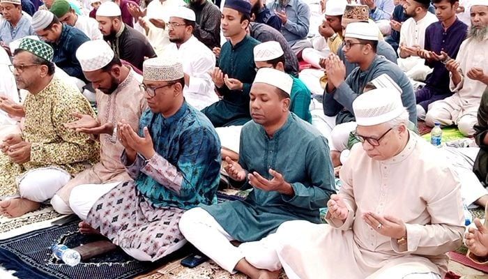 Nasser Shahrear Zahedee Offers Prayer at Jhenaidah Central Eidgah