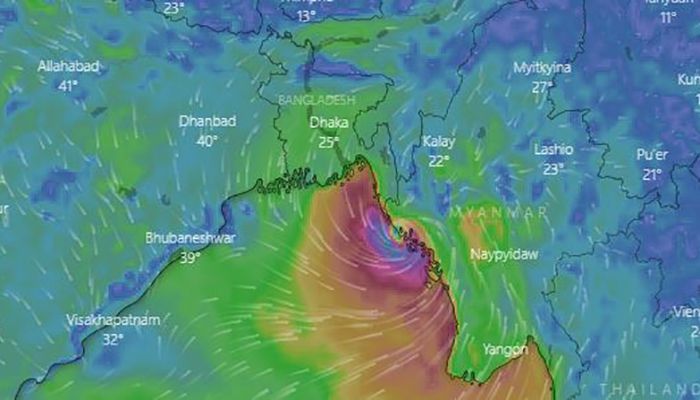 Latest Location of Cyclone Mocha