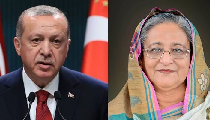 ﻿Turkish president Recep Tayyip Erdogan and Bangladeshi Prime Minister Sheikh Hasina || Photo: Collected 