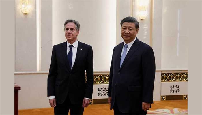 US Secretary of State Antony Blinken meets with Chinese President Xi Jinping in the Great Hall of the People in Beijing, China, June 19, 2023. || Photo: REUTERS