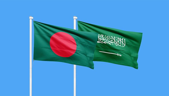 Flags of Bangladesh and Saudi Arabia || Photo: Collected
