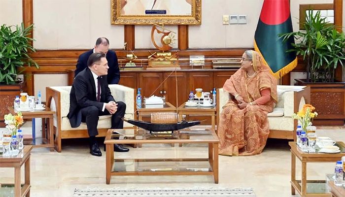 Prime Minister Sheikh Hasina and Alexey Likhachev || Photo: Collected