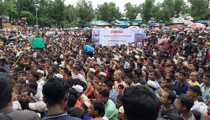 Rohingyas Rally Demanding Justice, Repatriation in Cox's Bazar