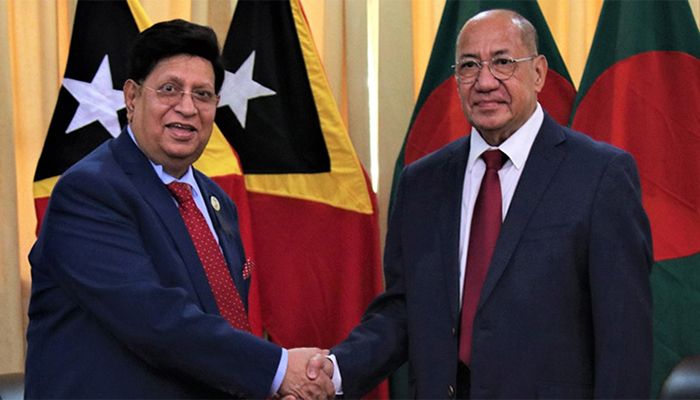 Foreign Minister Dr. AK Abdul Momen and Timor Leste's Foreign Minister Dr. Agio Pereira || Photo: Collected