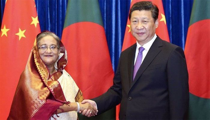 Prime Minister Sheikh Hasina and Chinese President Xi Jinping: File Image