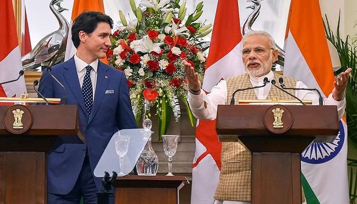 Justin Trudeau with Narendra Modi || Photo: Collected 
