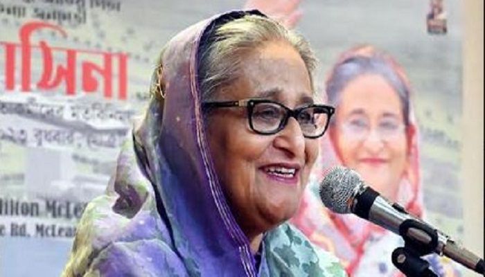 Prime Minister and Awami League (AL) President Sheikh Hasina addressing a reception accorded to her by the US chapter of the Awami League in the Holiday Express Inn Hotel here on Wednesday || Photo: Collected
