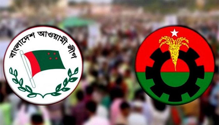 (Left) Awami League Logo, (Right) BNP Logo || File Photo