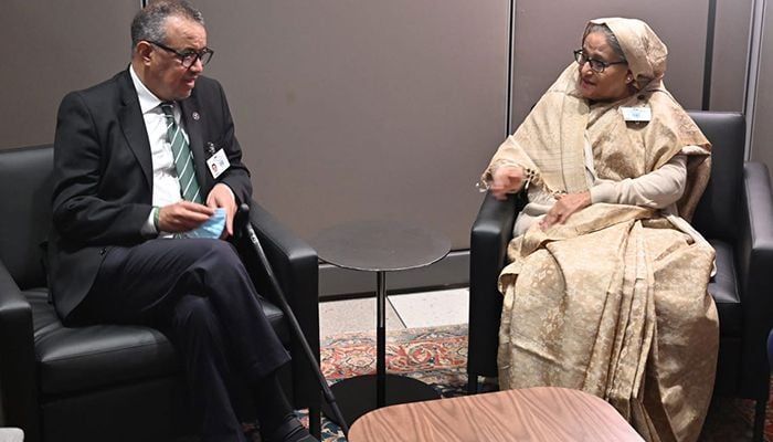 The Director-General of the World Health Organization (WHO), Dr Adhanom Ghebreyesus with Prime Minister Sheikh Hasina || Photo: Collected 