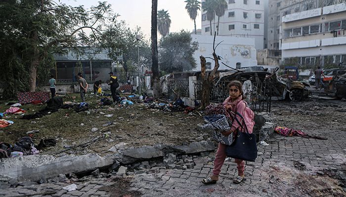 Israel's intense bombardment of the Gaza Strip has not stopped after the deadly hospital attack, as Palestinians face a deepening humanitarian crisis with aid still not allowed into the besieged enclave.
