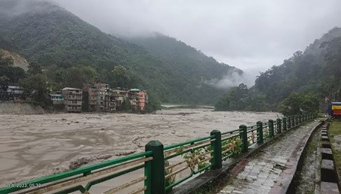The flash flood occurred due to a sudden cloudburst over Lhonak Lake in North Sikkim || Photo: Collected 