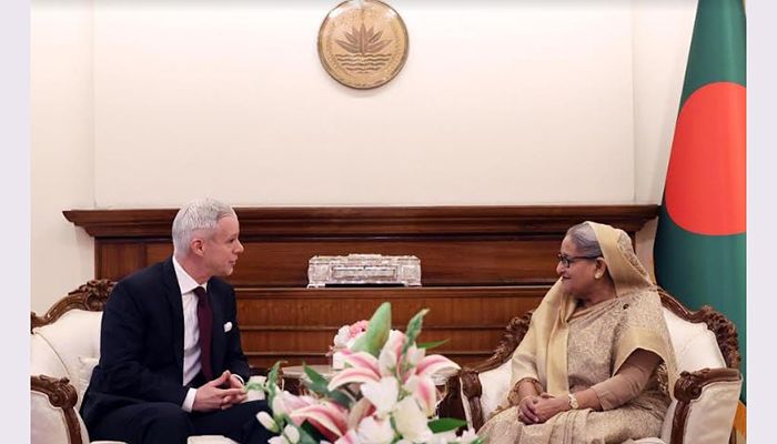 Prime Minister Sheikh Hasina and Switzerland Ambassador Reto Siegfried Renggli || Photo: Collected 
