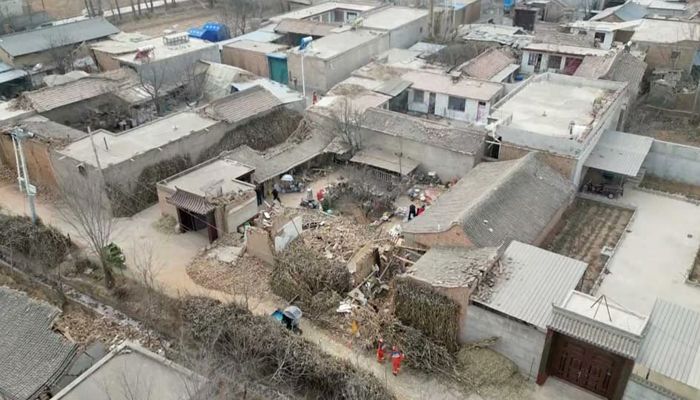An aerial view shows damaged buildings following the earthquake || Photo: Reuters