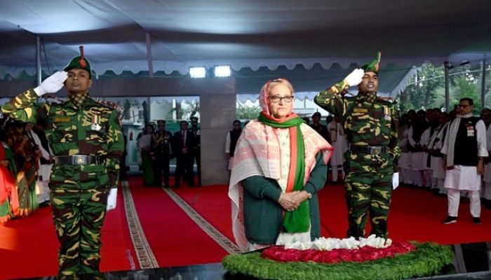Prime Minister Sheikh Hasina Today Paid Rich Tributes to Father of the Nation Bangabandhu Sheikh Mujibur Rahman. Photo Collected