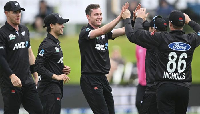 Adam Milne got New Zealand the first breakthrough. Dec 17, 2023 || Photo: ESPNcricinfo
