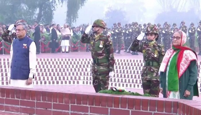 President and Prime Minister Pay Homage to Martyrs on Victory Day