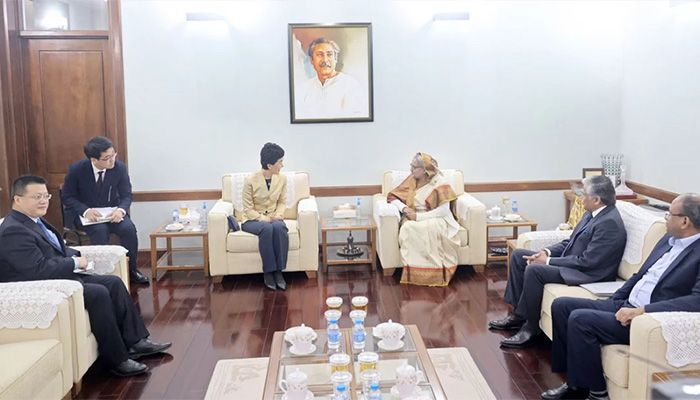Prime Minister Sheikh Hasina and Chinese central Deputy Minister of the International Division Sun Haiyan || Photo: Collected